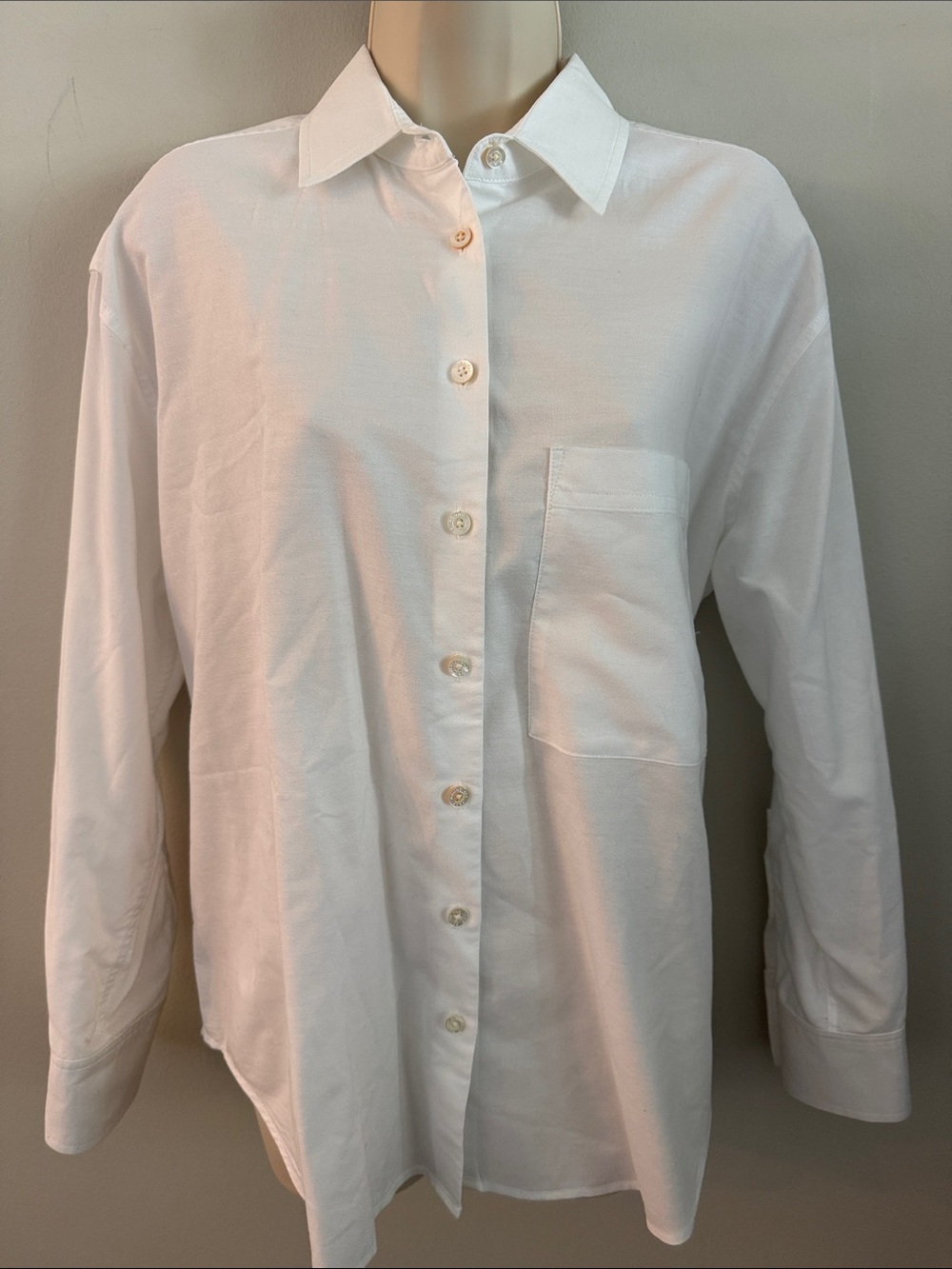 AYR The Deep End Button Down Shirt in White women’s size medium